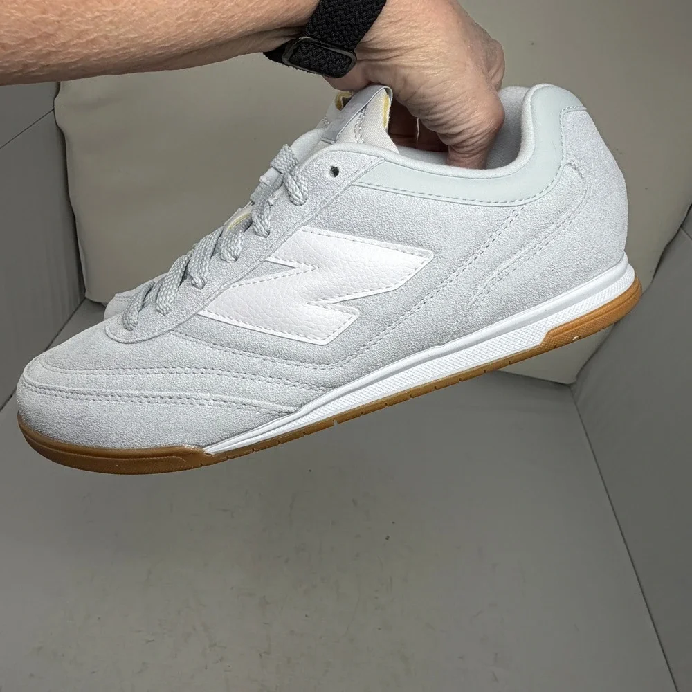 New Balance RC42 Grey White Suede Gum Sole‎ Sneakers Mens 9.5 Womens 11 NWOT